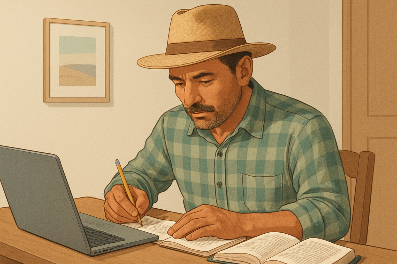 Trabalhador rural no campo